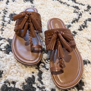 Michael Kors EUC tassel leather sandals - 7.5